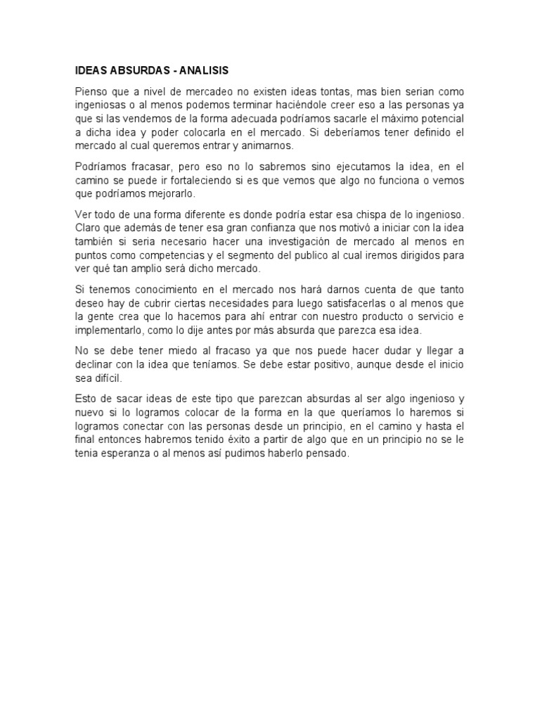 Potencia Ideas Absurdas en Marketing | PDF | Negocios | Relaciones ...