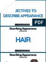 Describing People Adjectives To Describe Appearance