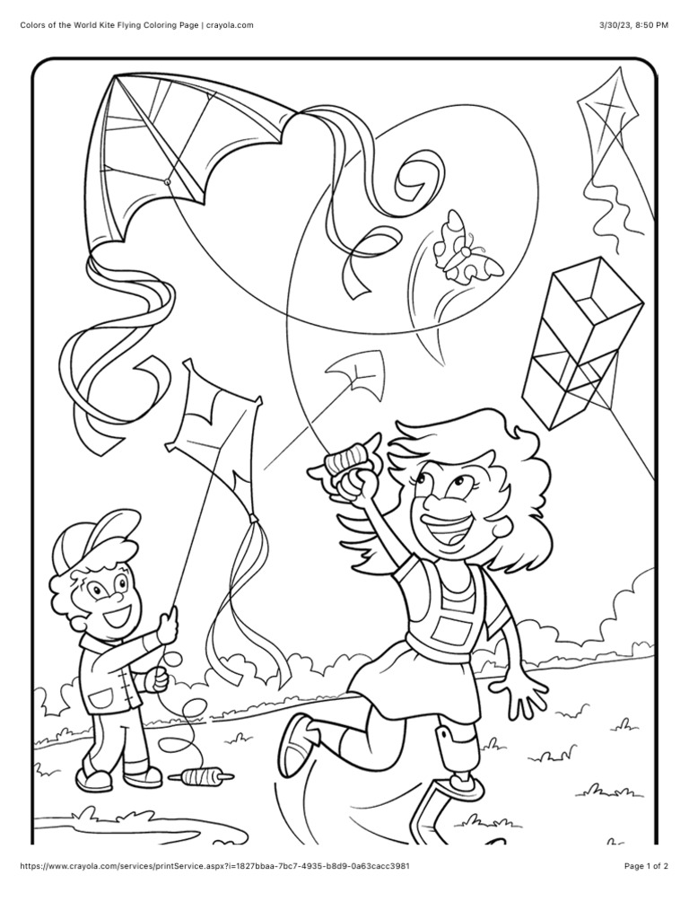 Kite Coloring Page | PDF