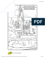 Excavator Coloring Page