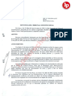 Tribunal Constitucional falla a favor de trabajador municipal