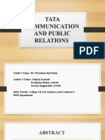 Tata Communication and Public Relations