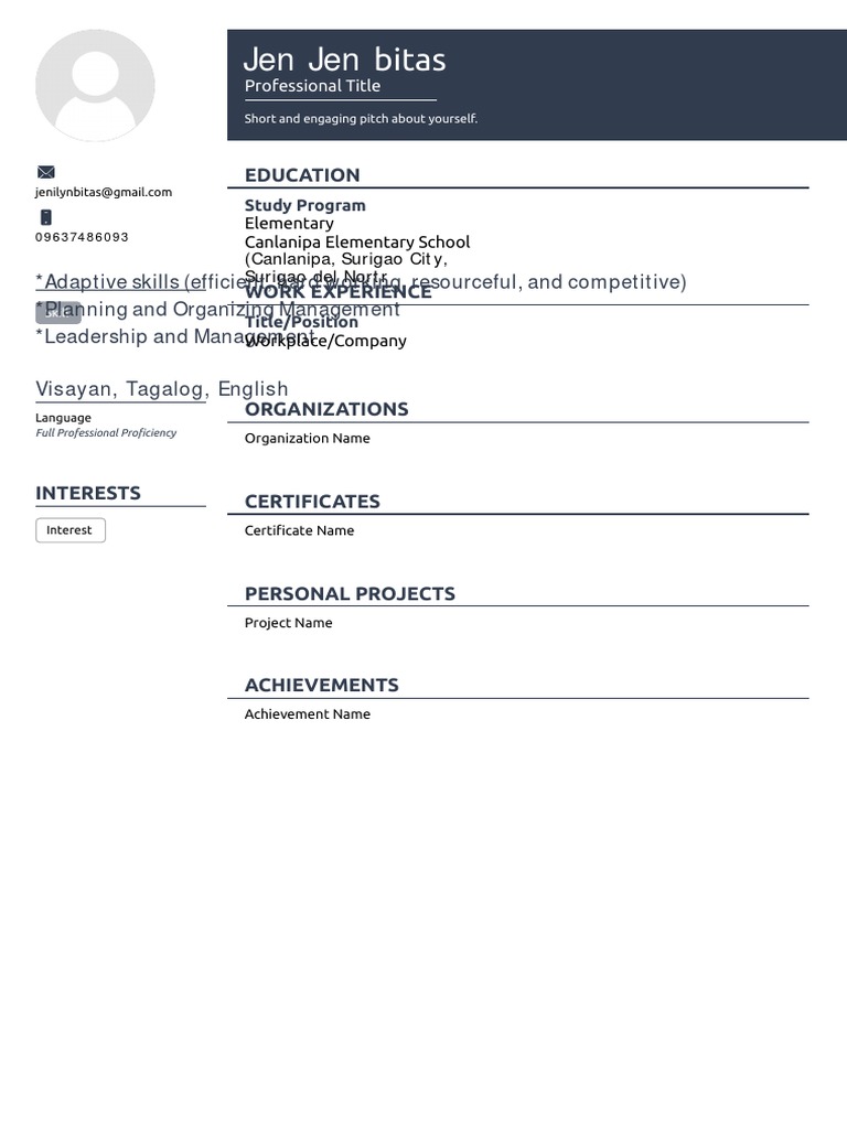 Professional Profile of Jen Jen Bitas | PDF | Career & Growth | Business