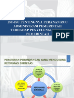 Isu-Isu Pentingnya Peranan Ruu Administrasi Pemerintah Terhadap Penyelenggaraan Pemerintah