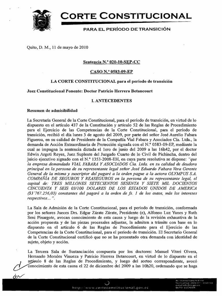 Rel - Sentencia - 020 10 Sep CC | PDF | Debido al proceso | Derecho