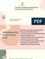 Penentuan Biaya Proses Persediaan Unit Dalam Proses Awal: Di Buat Oleh Kelompok Iv Nadrhatun Nikmah