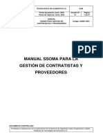 Manual Ssoma para La Gestión de Contratistas Y Proveedores