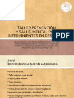 Taller Prevención Y Salud Mental para Intervinientes en Desastres