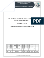 Pt. Amman Mineral Nusa Tenggara Batu Hijau Project Specifcation Fire Extinguiser and Cabinets