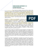 Determinismo Reducionista Biológico e A Explicação Do Comportamento