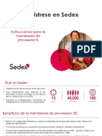 Regístrese en Sedex Proveedor B