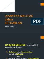 Diabetes Melitus Dalam Kehamilan: DR - Nina Indriyani