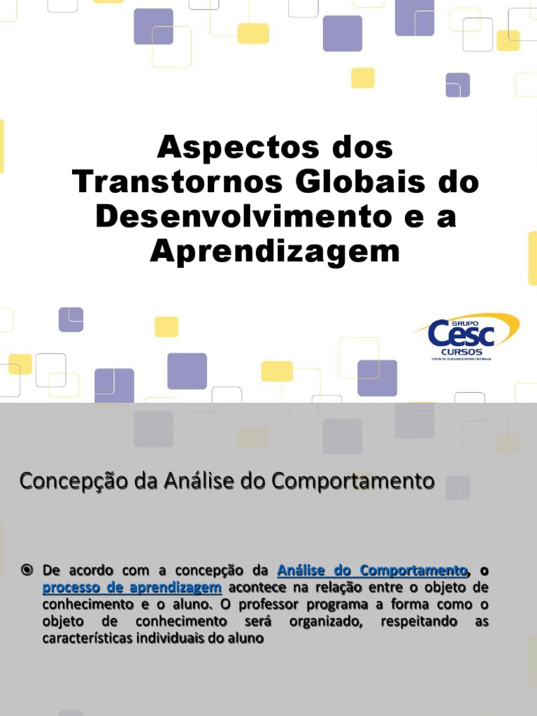 Transtornos do Desenvolvimento e Aprendizagem | PDF | Aprendizado ...