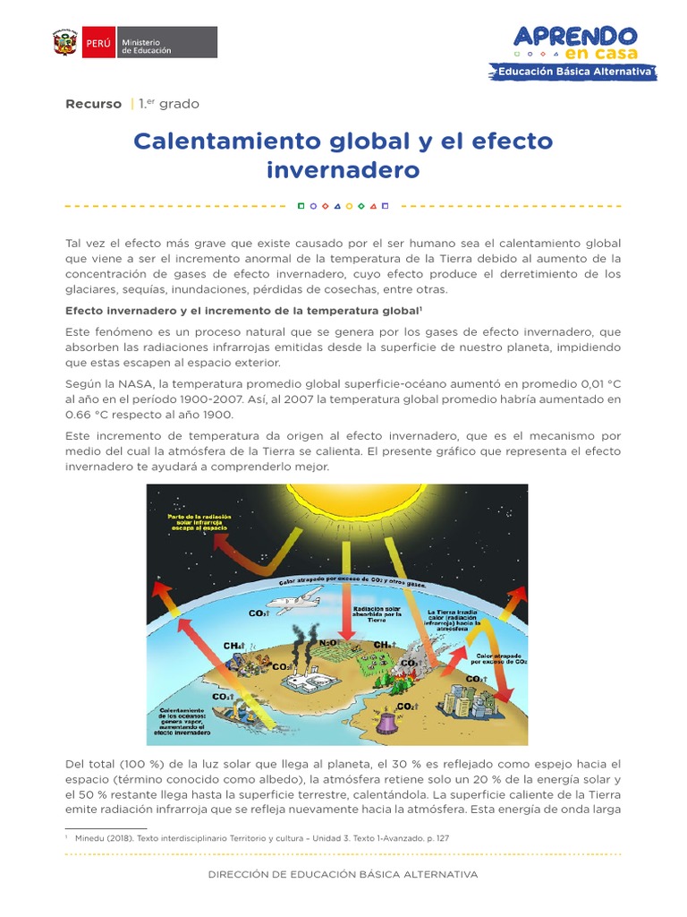 Causas y efectos del calentamiento global | PDF | Gases de efecto ...
