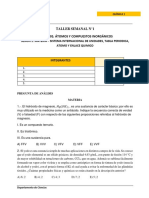 Taller Semanal N°1 Unidad 01: Átomos Y Compuestos Inorgánicos