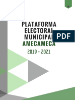 Plataforma Electoral Municipal: 2019 - 2021 Amecameca