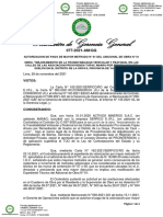 RGG 077 2021 GG Autoriza Pago de Mayor Metrado 01 Del Adicional de Obra 01 Proyecto Túpac Amaru