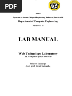 Lab Manual: Web Technology Laboratory