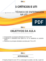 Ações do técnico de enfermagem na UTI