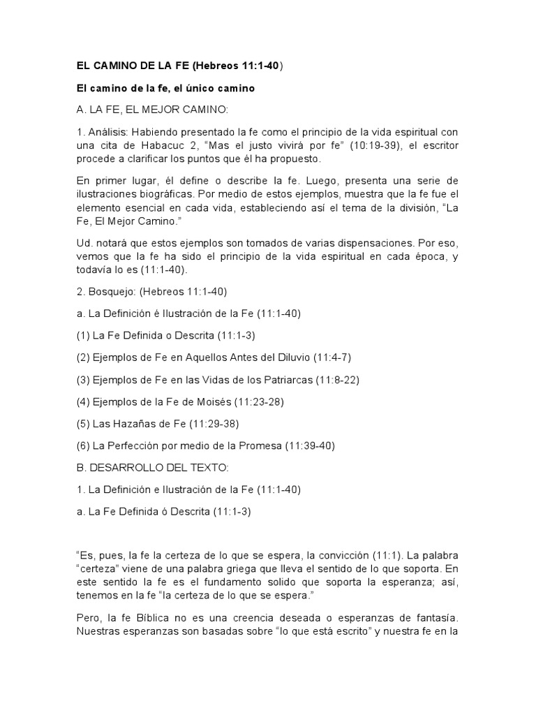 El Camino de La Fe | PDF | Fe | Biblia