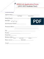 RRRA Job Application Form