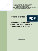 Guía de Referencia Rápida: Diagnóstico, Tratamiento y Prevención de Sobrepeso y Obesidad en El Adulto