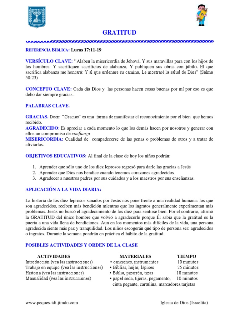 Gratitud Pdf Gratitud Jesús