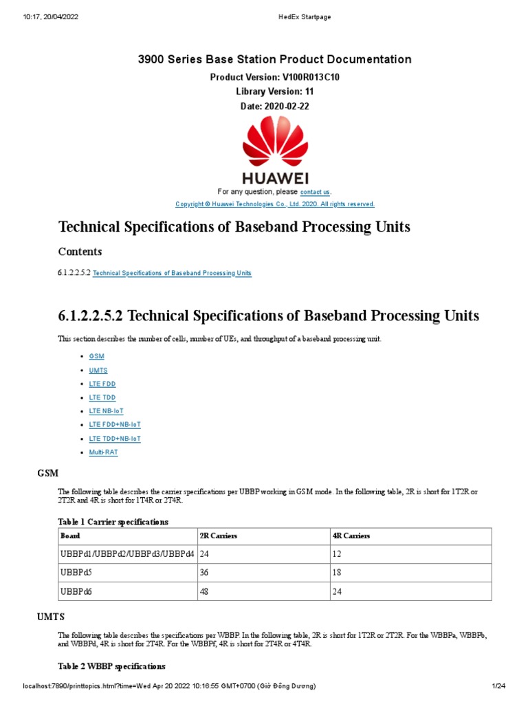 WBBP Capacity | PDF | High Speed Packet Access | Lte (Telecommunication)