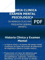 Historia Clinica Examen Mental Psicologica
