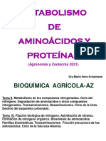 Metabolismo DE Aminoácidos Y Proteínas: (Agronomía y Zootecnia 2021)