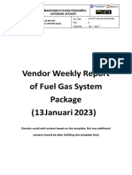 Fuel Gas System Package Weekly Report 13 Jan 2023