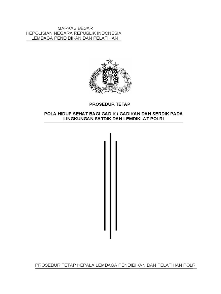 Protap Pola Hidup Sehat Lemdiklat Polri Revisi 2 (25-10-2021) | PDF