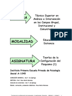 Teorias de La Configuracion Del Psiquismo Modulo I-Unidad 1