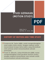 Studi Gerakan (Motion Study) : PSKE-Pert 3 Nofirza, ST., M.SC., Ipm