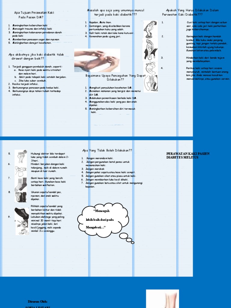 Leaflet Perawatan Kaki DM | PDF