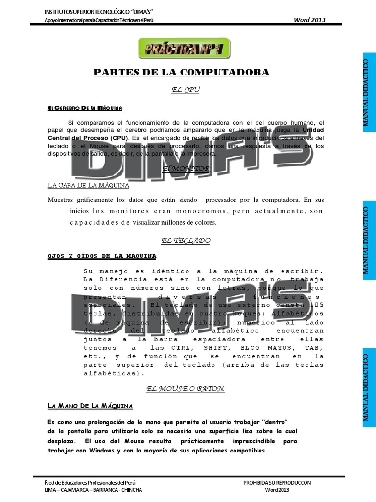 Partes Esenciales de la Computadora | PDF | Hardware de la computadora ...