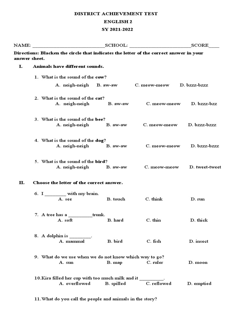 Dat English 2 | PDF