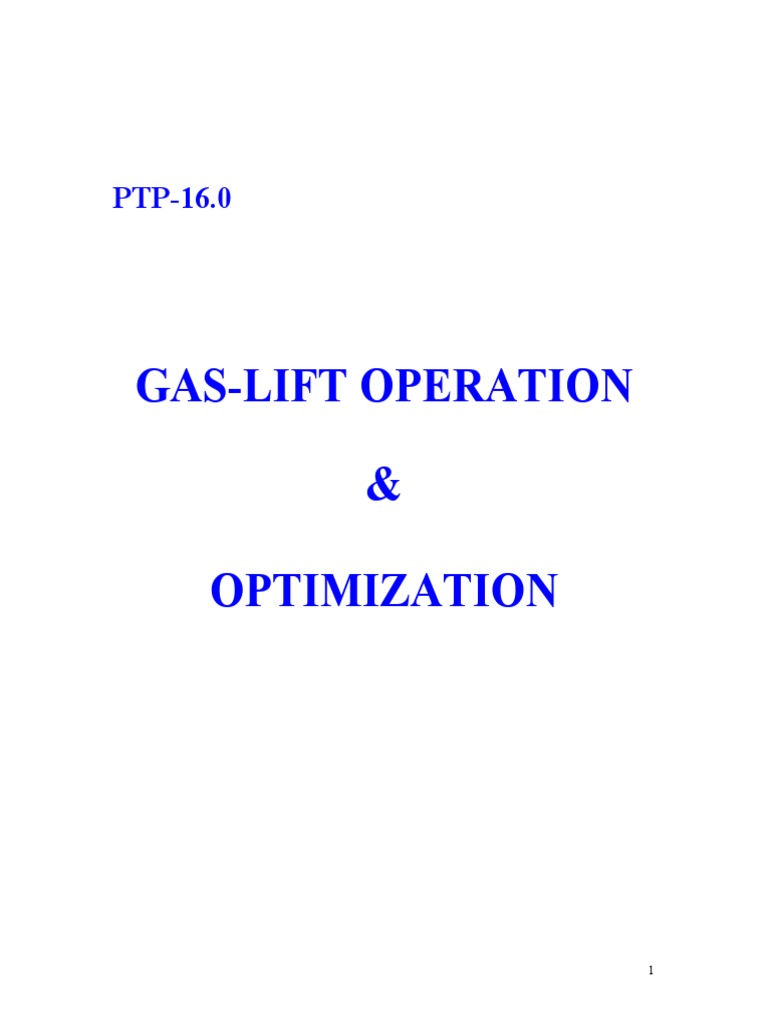 GasLift Operation & Optimization PDF Casing (Borehole) Petroleum