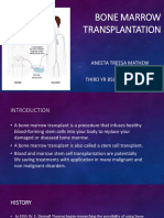 Bone Marrow Transplantation: Aneeta Treesa Mathew Roll No: 9 Third Yr BSC NSG Student Stcon