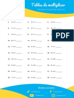 Ejercicios de Las Tablas de Multiplicar 2