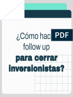 Slides de Como Hacer Follow Up para Cerrar Inversionistas