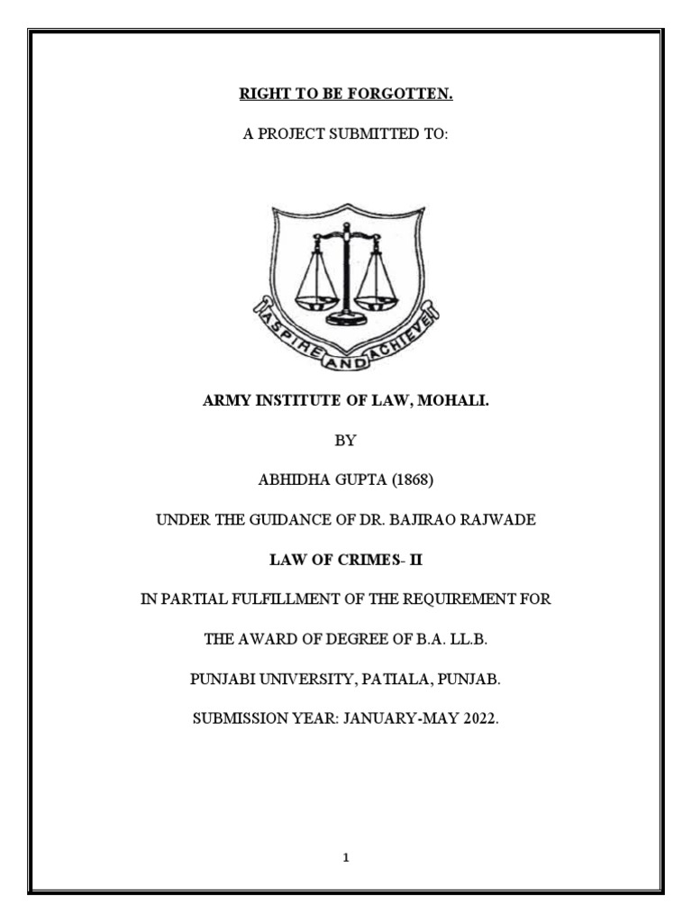 Right To Be PDF Privacy Right To Privacy