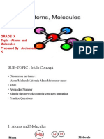 Grade Ix Topic - Atoms and Molecules Prepared By: Archana M K