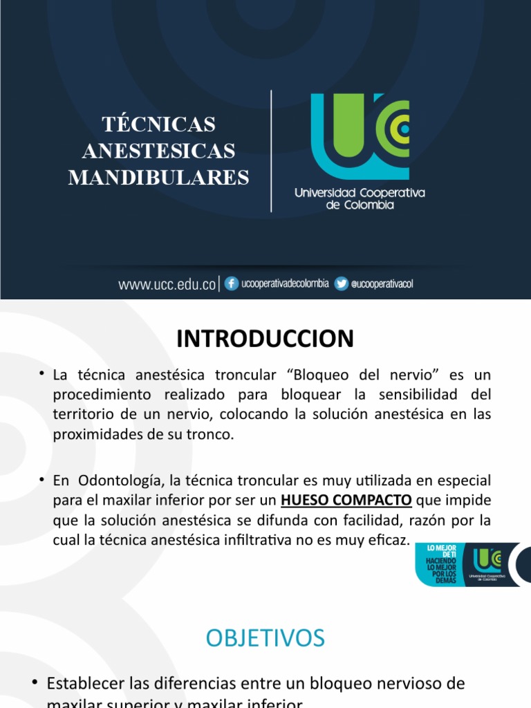 Técnicas de Anestesia Mandibular | PDF | Boca | Anatomía humana