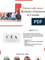 Online Talk Show:: Bachelor of Business in Canada