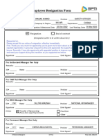 Resignation Form - Fillable - 222