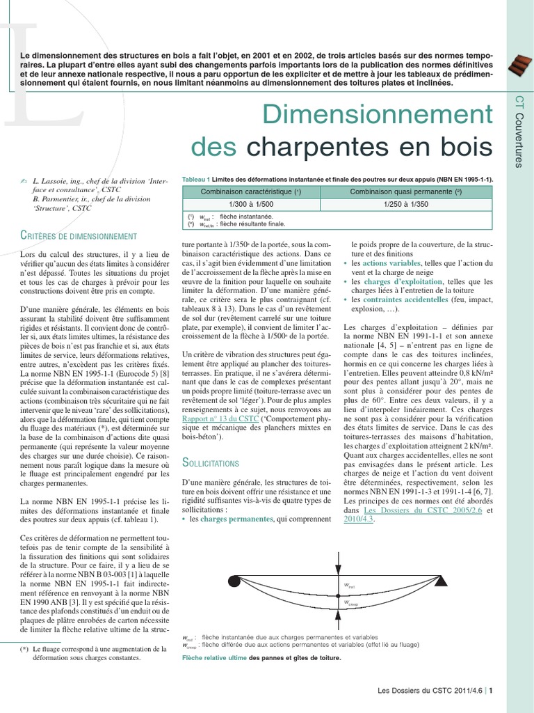 Dimensionnement des charpentes en bois | PDF | Résistance des matériaux ...