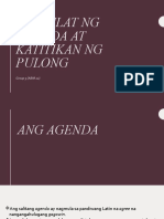 Agenda at Katitikan NG Pulong