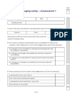 Managing safely assessment