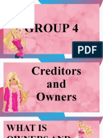 Group 4 document outlines owners and creditors roles